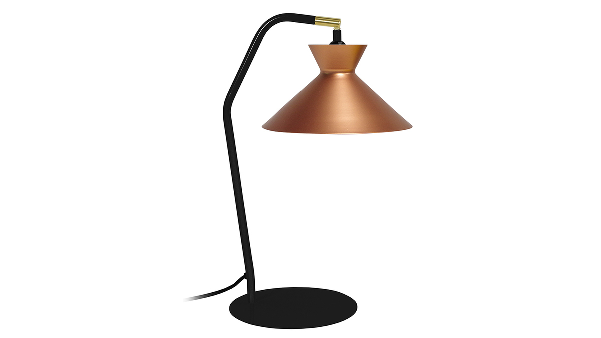 Lampe  poser design acier cuivr LEEDS