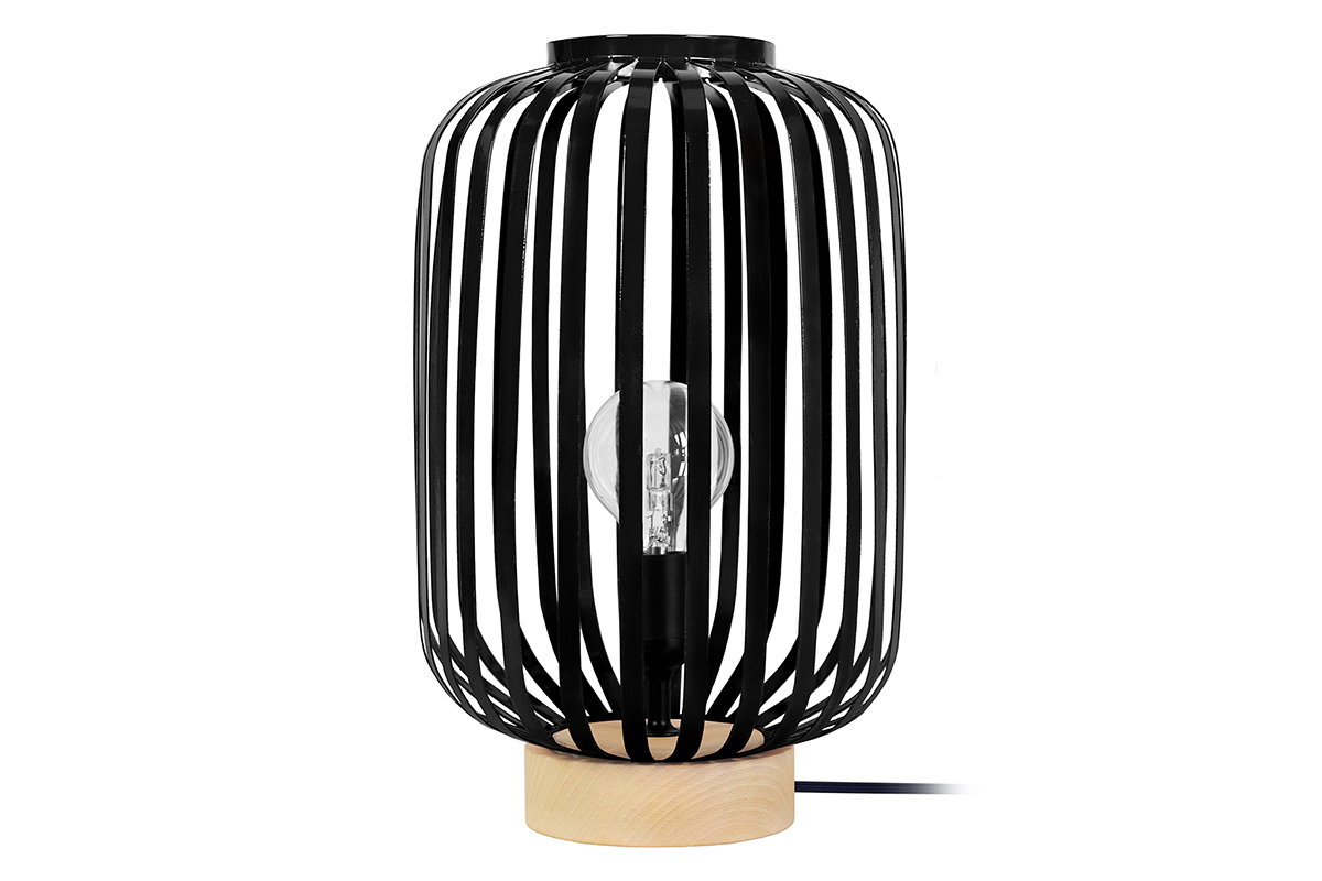 Lampe � poser design acier noir ALVEOL