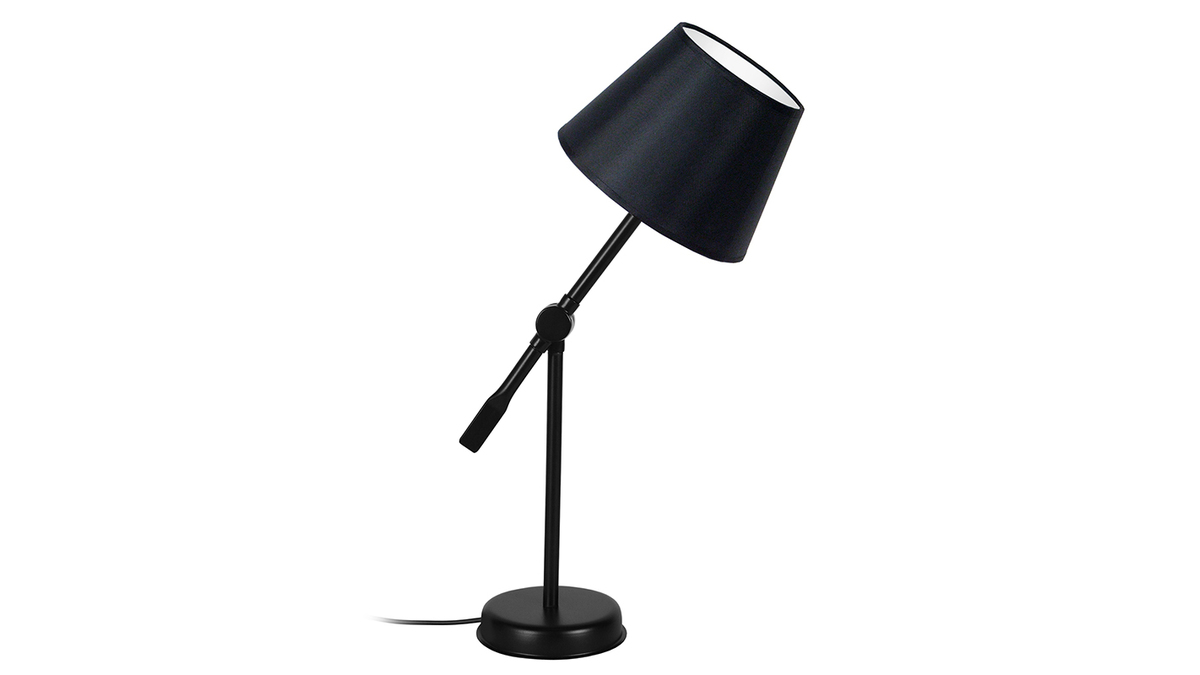 Lampe  poser design articule acier noir LUCIO