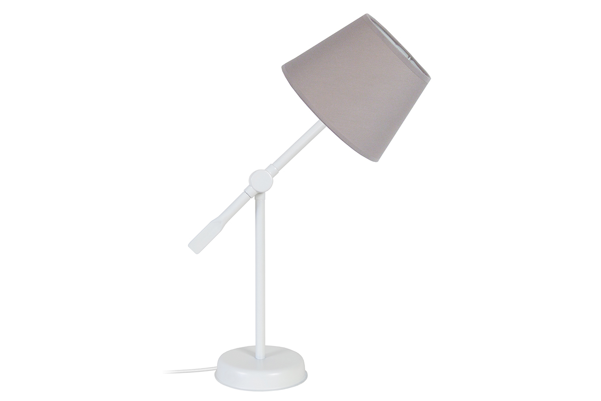 Lampe � poser design articul�e acier taupe LUCIO