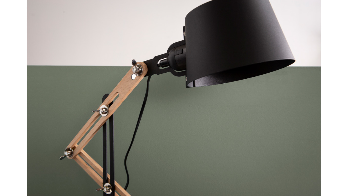 Lampe  poser design mtal noir BILLY
