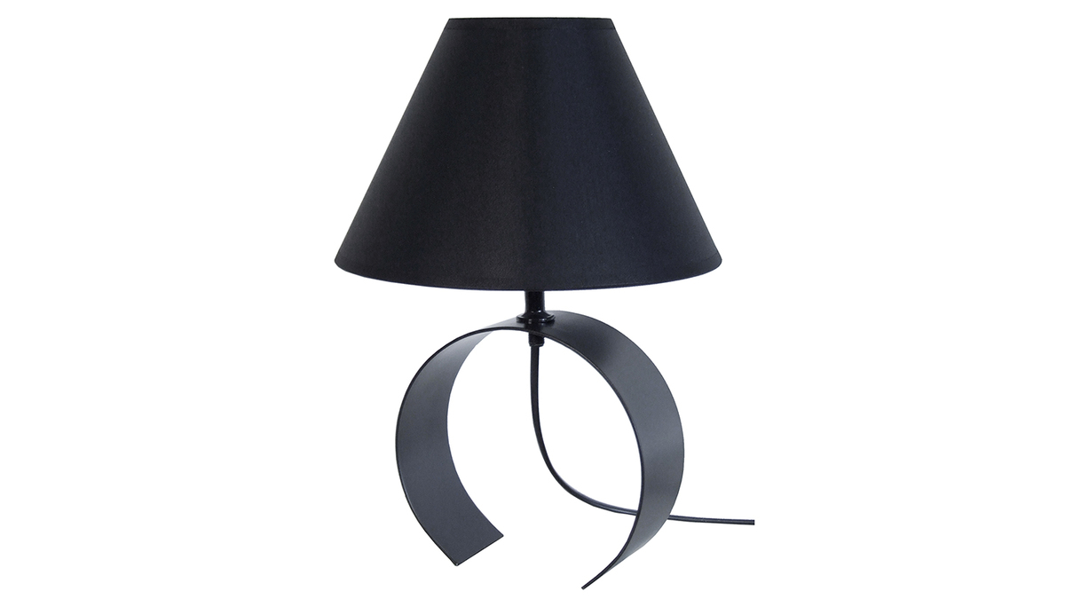 Lampe  poser design mtal noir CIRCLE