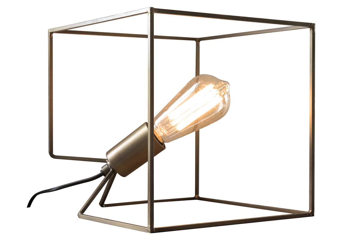 Lampe  poser en mtal et finition bronze antique CORNER