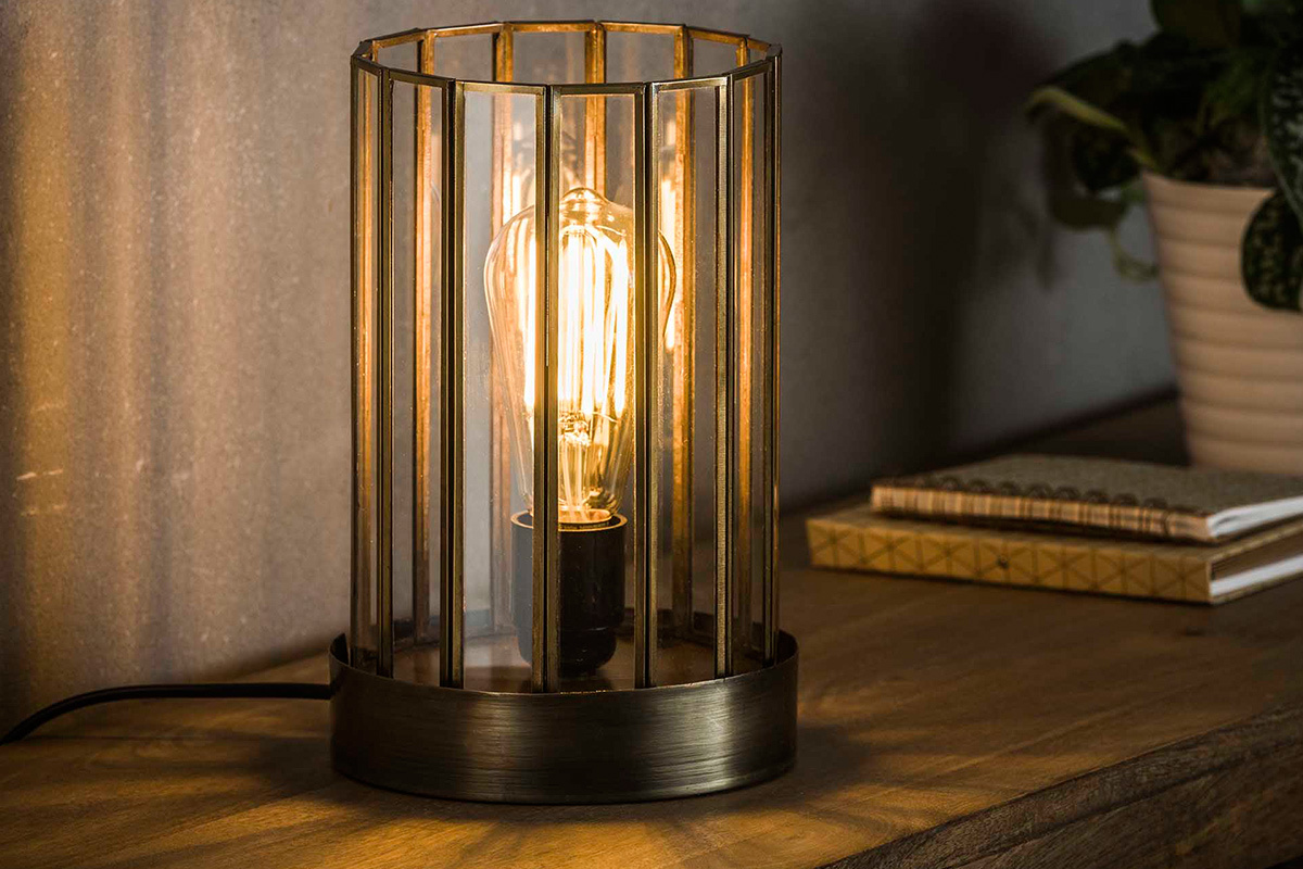 Lampe  poser industrielle en mtal bronze CANOPY