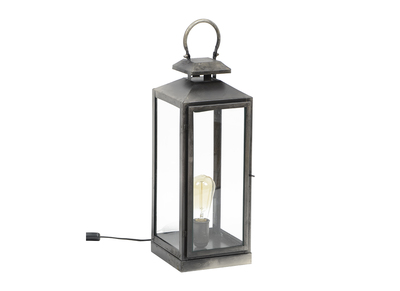 Lampe de table lanterne argent vieilli LANTERNA - Lampe de table lanterne argent vieilli LANTERNA