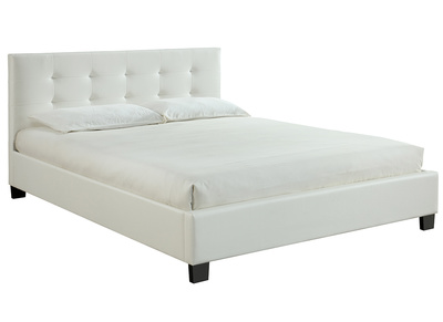 Lit 160 x 200 blanc capitonn&eacute; MARQUISE