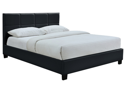 Lit adulte 160x200 cm noir SOLAL