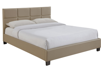Lit adulte moderne 160 x 200 cm taupe SOLAL