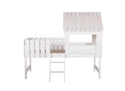 Lit cabane enfant blanc LITTLE HOUSE - Lit cabane enfant blanc LITTLE HOUSE