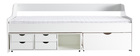 Lit enfant &agrave; tiroirs 90x190 blanc CLEO