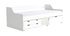Lit enfant &agrave; tiroirs 90x190 blanc CLEO