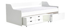 Lit enfant &agrave; tiroirs 90x190 blanc CLEO
