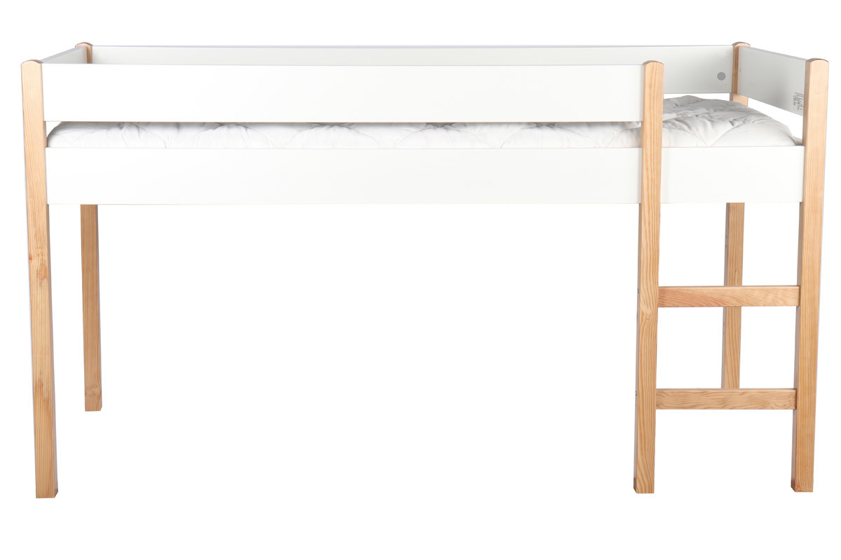 Lit enfant surlev en pin blanc ALTO