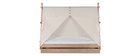 Lit enfant tipi avec rangement bois et coton naturel APACHE