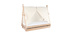 Lit enfant tipi avec rangement bois et coton naturel APACHE