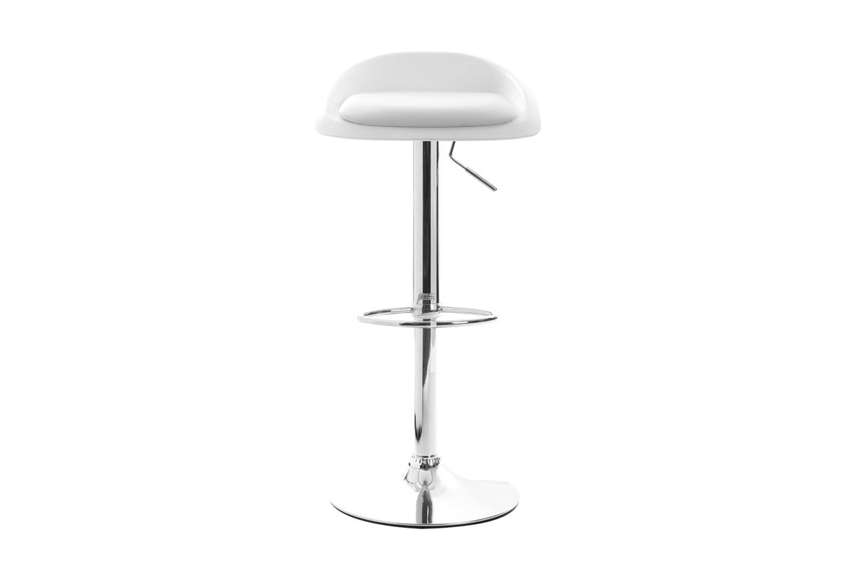 Lot de 2 tabourets de bar design blanc SYRIUS