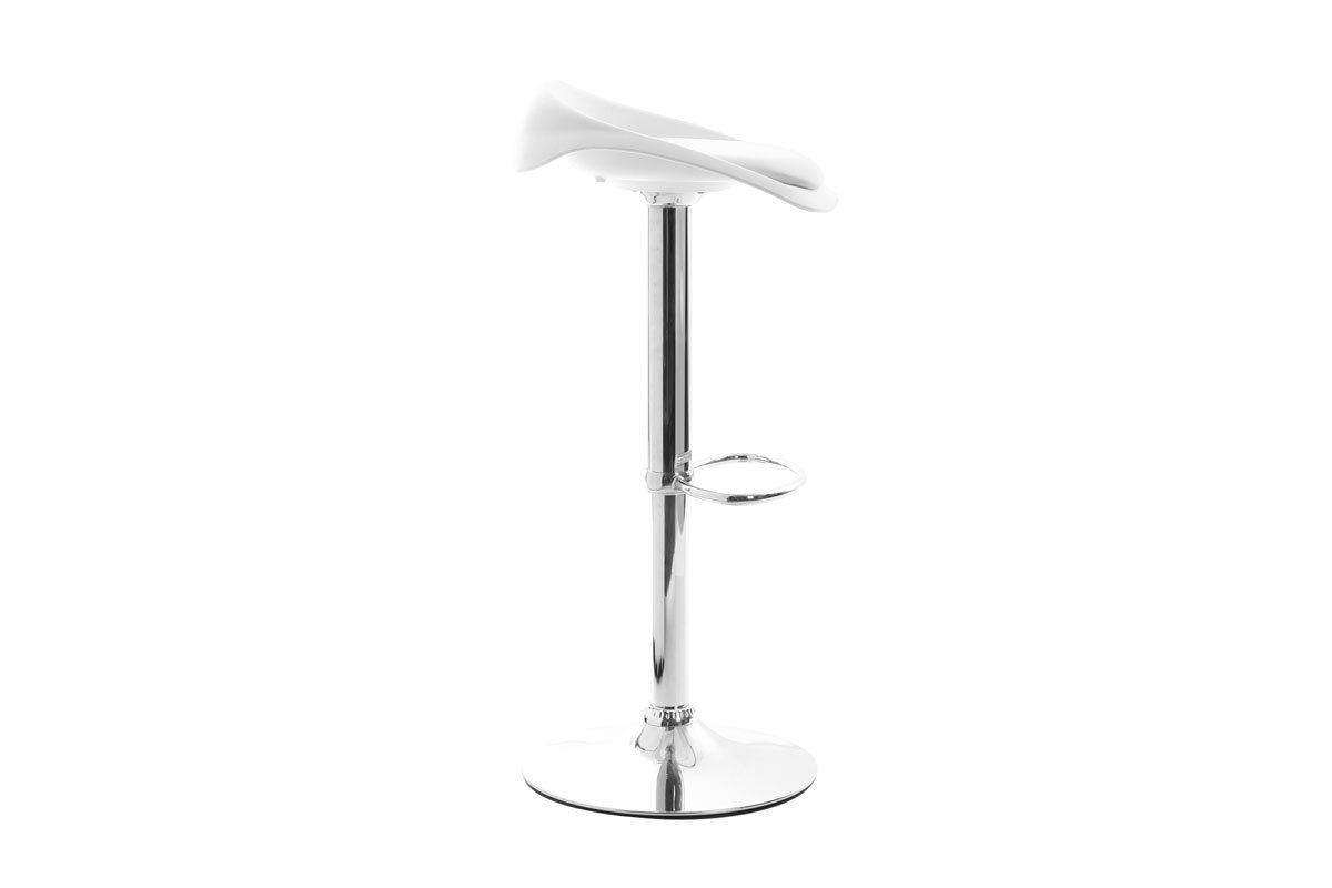 Lot de 2 tabourets de bar design blanc SYRIUS