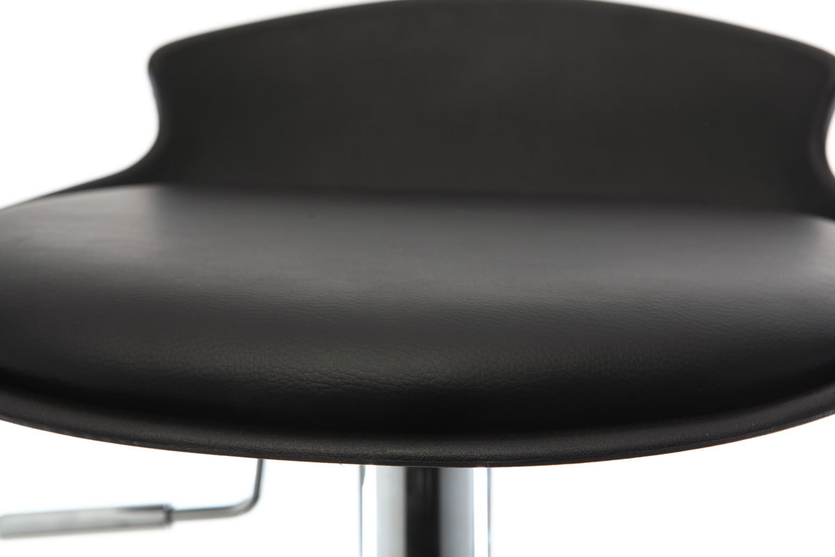 Lot de 2 tabourets de bar design noir NOVA