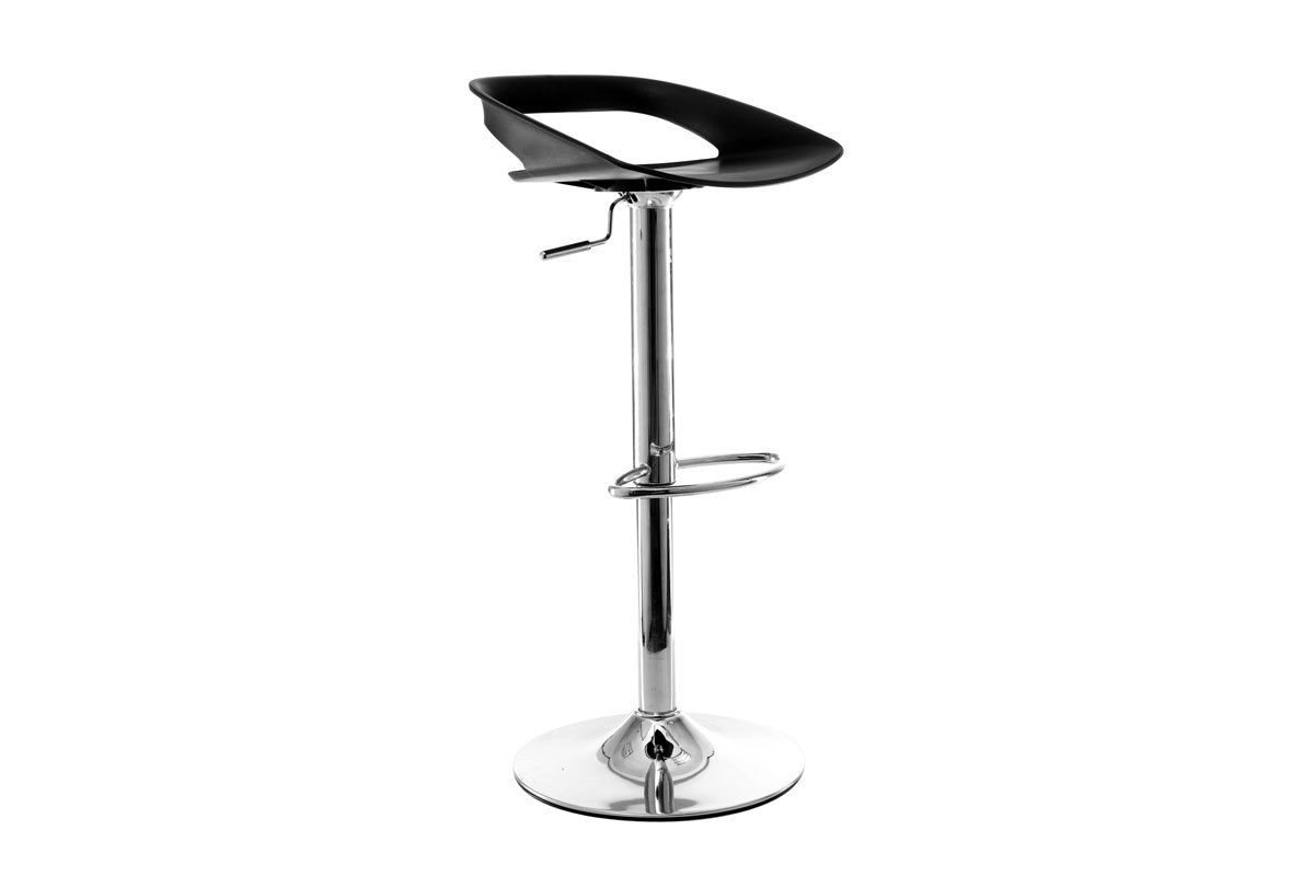 Lot de 2 tabourets de bar design noir PHENIX