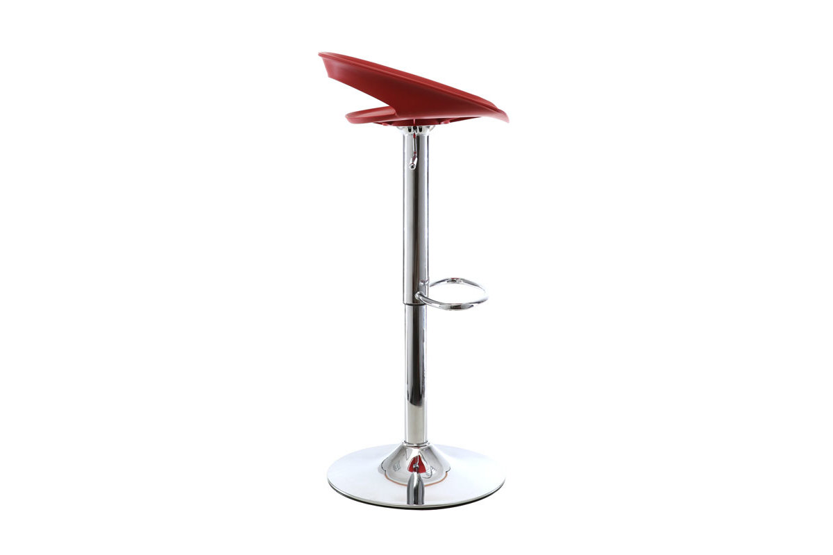 Lot de 2 tabourets de bar design rouge PHENIX