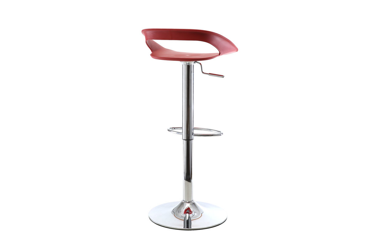 Lot de 2 tabourets de bar design rouge PHENIX
