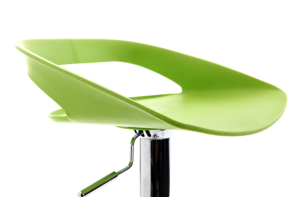 Lot de 2 tabourets de bar design vert PHENIX