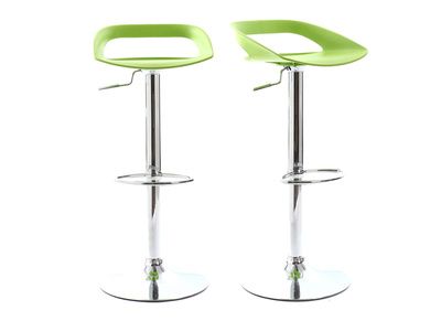 Lot de 2 tabourets de bar design vert PHENIX