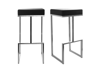 Lot de 2 tabourets design noir Omicron