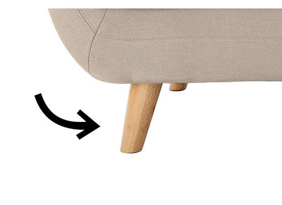 Lot de 4 pieds bois clair YNOK