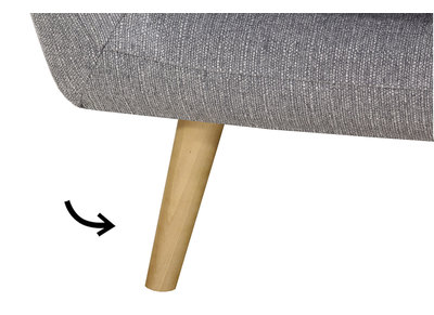 Lot de 4 pieds finition bois clair OLAF