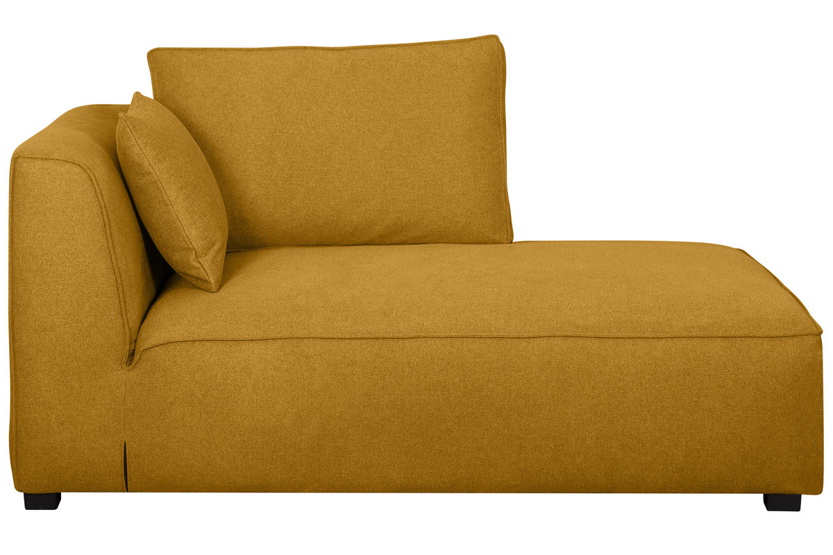 Mridienne angle droit en tissu jaune cumin PLURIEL