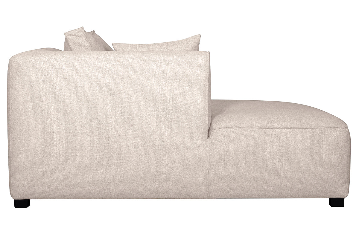 Mridienne angle gauche en tissu beige naturel PLURIEL