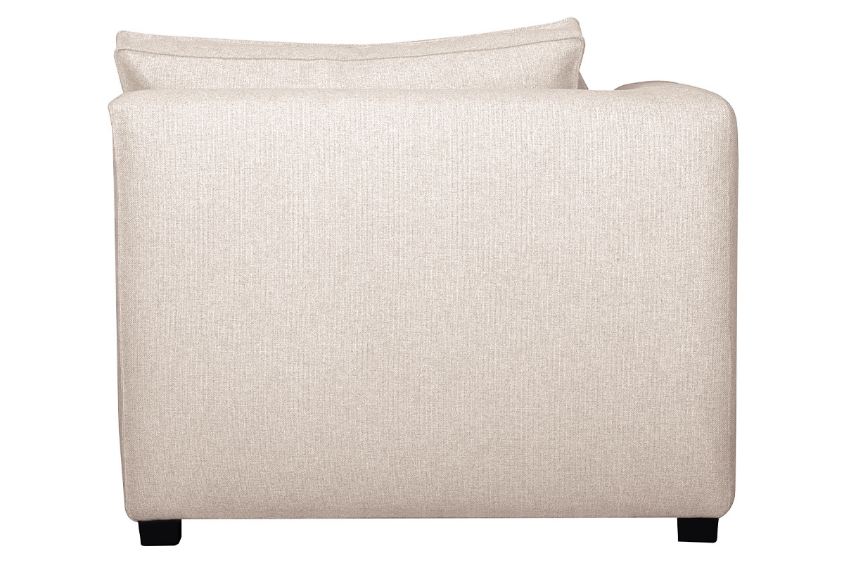 Mridienne angle gauche en tissu beige naturel PLURIEL