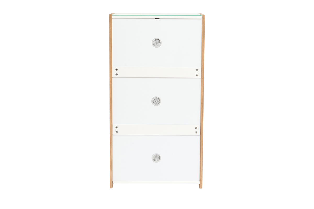 Meuble � chaussures scandinave 3 compartiments ch�ne ZAPPA