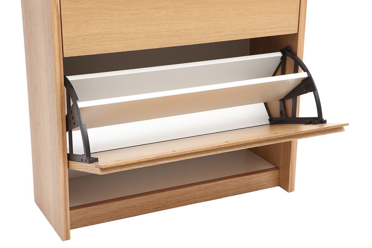 Meuble � chaussures scandinave 3 compartiments ch�ne ZAPPA