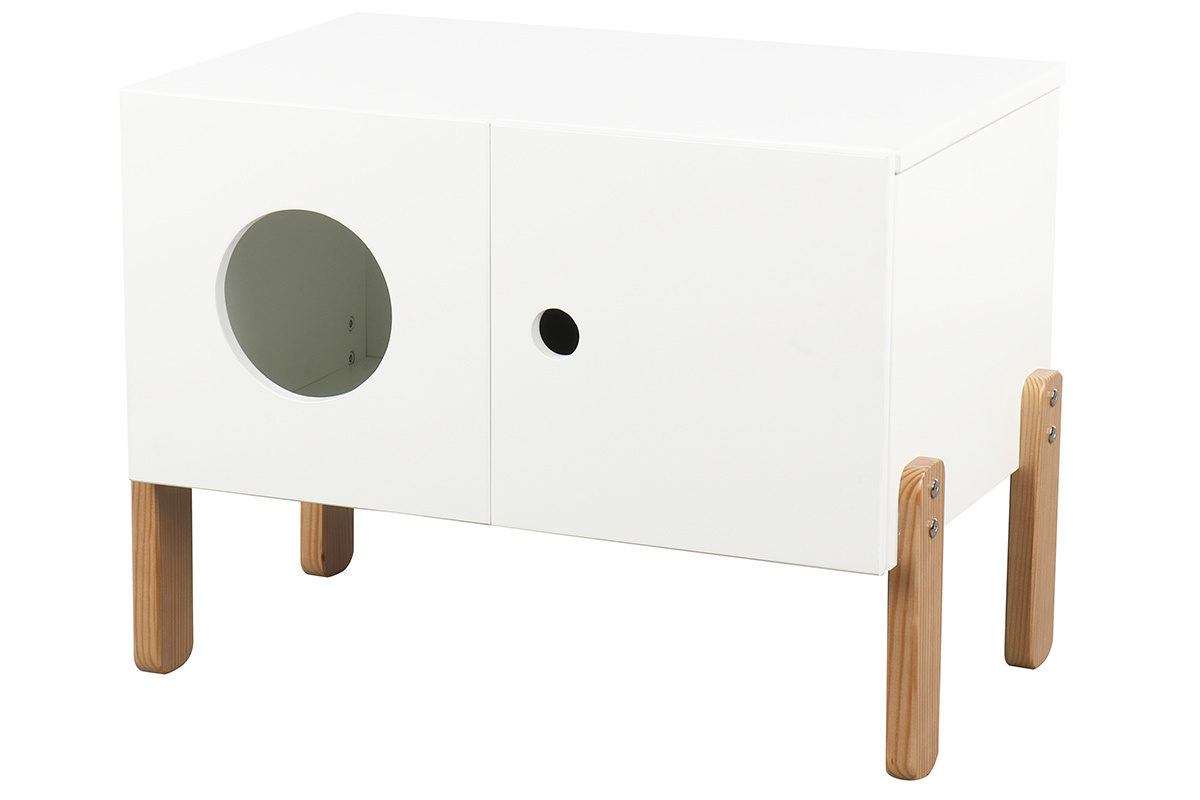 Meuble de rangement enfant bois et blanc TIMEHLO