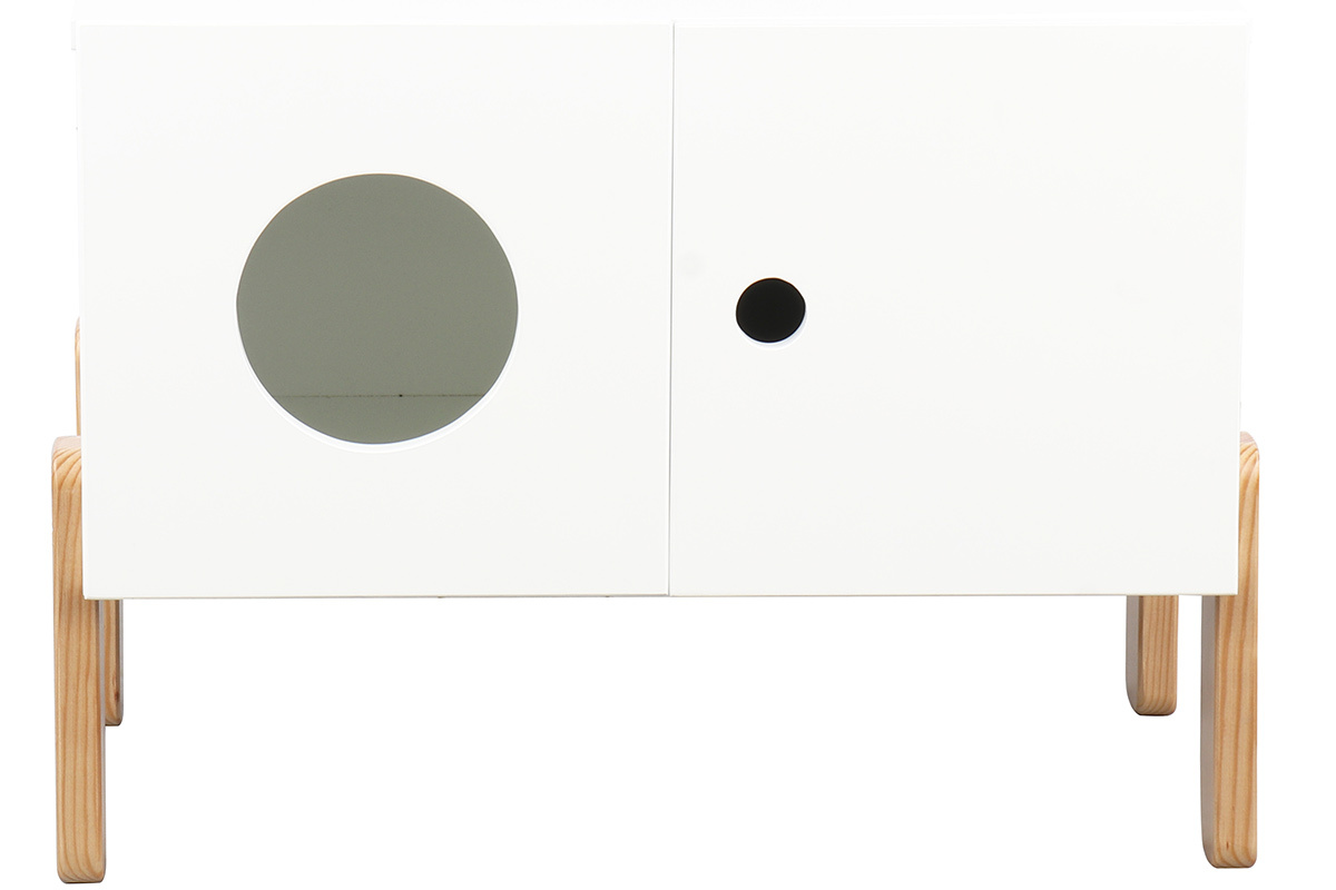 Meuble de rangement enfant bois et blanc TIMEHLO