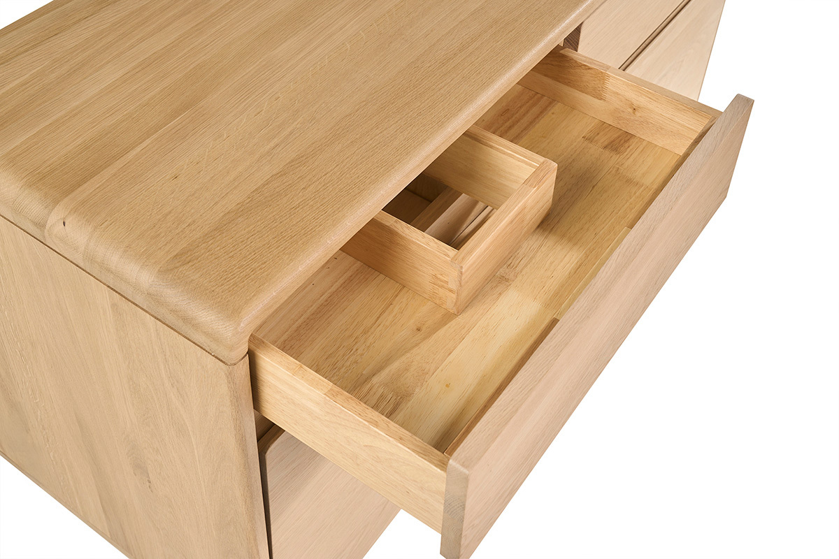 Meuble de salle de bain en bois ch�ne massif L120 cm ESTEBAN