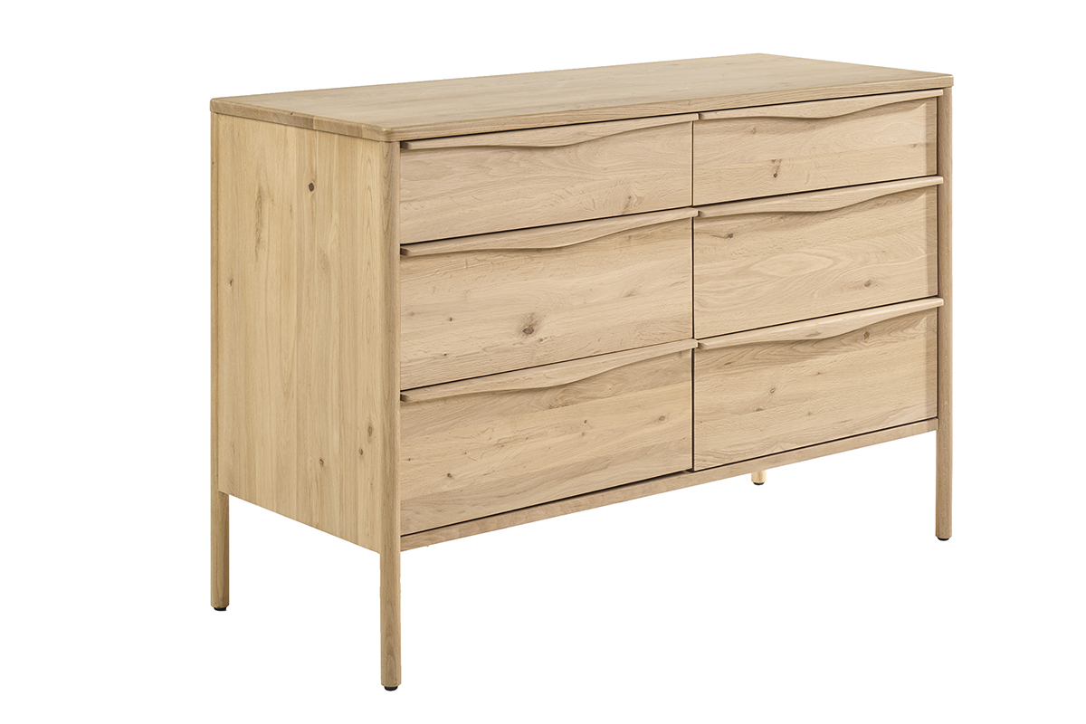 Meuble de salle de bain en bois ch�ne massif L120 cm MARIN