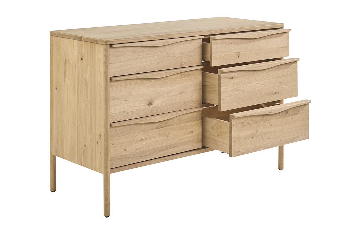 Meuble de salle de bain en bois ch�ne massif L120 cm MARIN