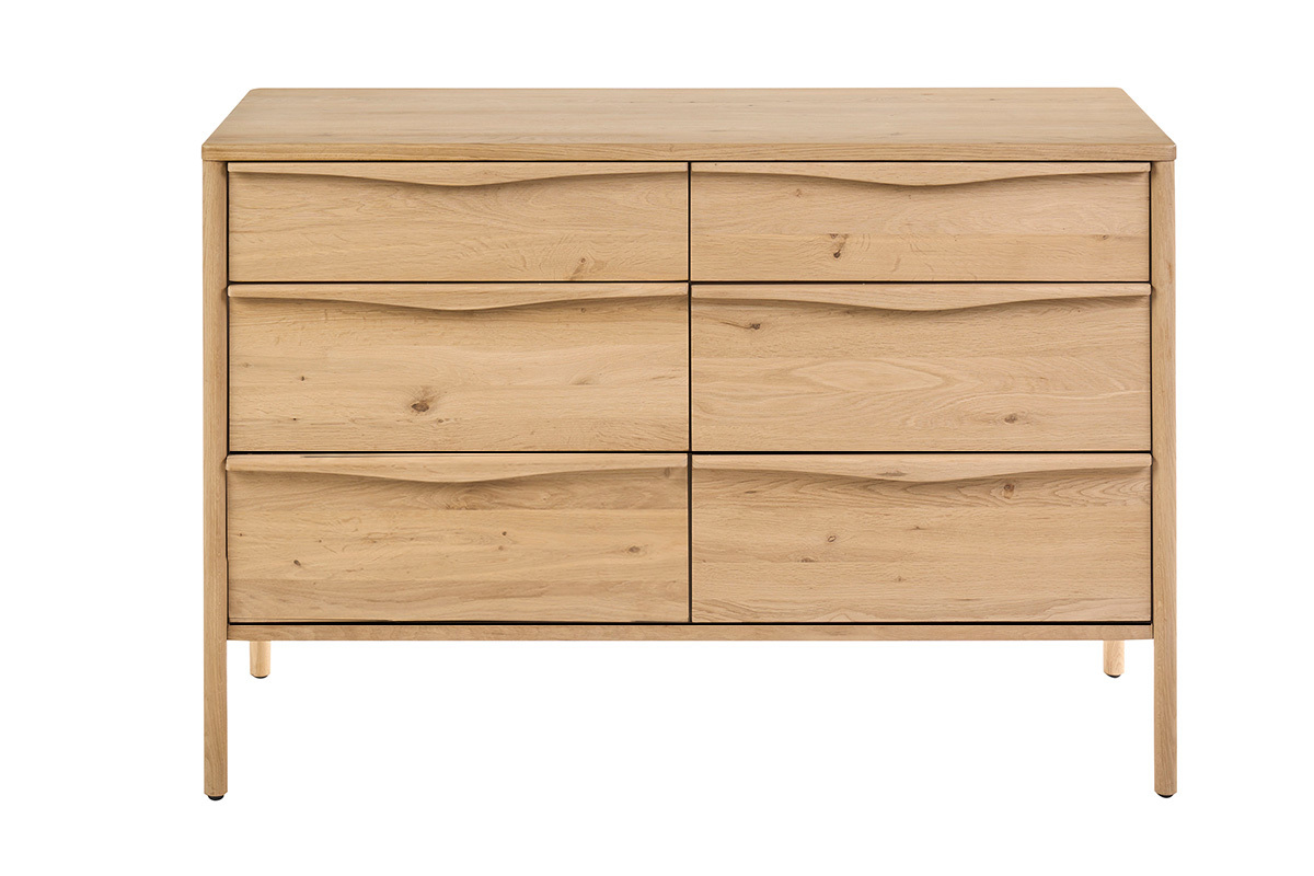 Meuble de salle de bain en bois ch�ne massif L120 cm MARIN