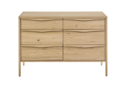 Meuble de salle de bain en bois ch&ecirc;ne massif L120 cm MARIN