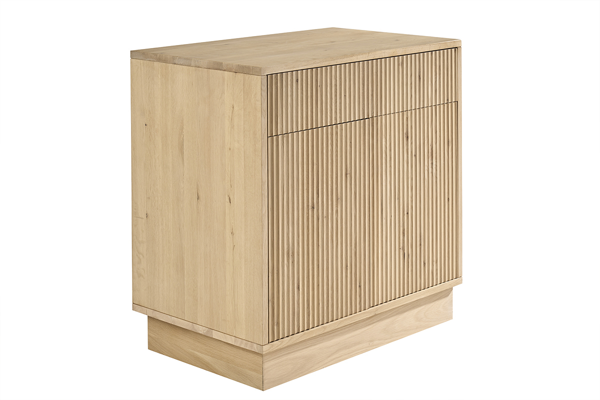 Meuble de salle de bain en bois ch�ne massif L80 cm ALISTAIR