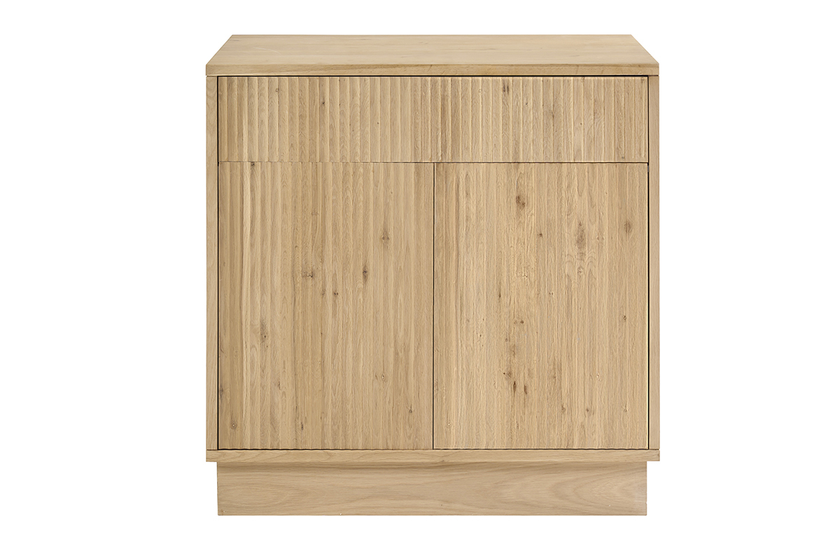 Meuble de salle de bain en bois ch�ne massif L80 cm ALISTAIR