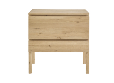 Meuble de salle de bain en bois ch&ecirc;ne massif L80 cm JOSHUA