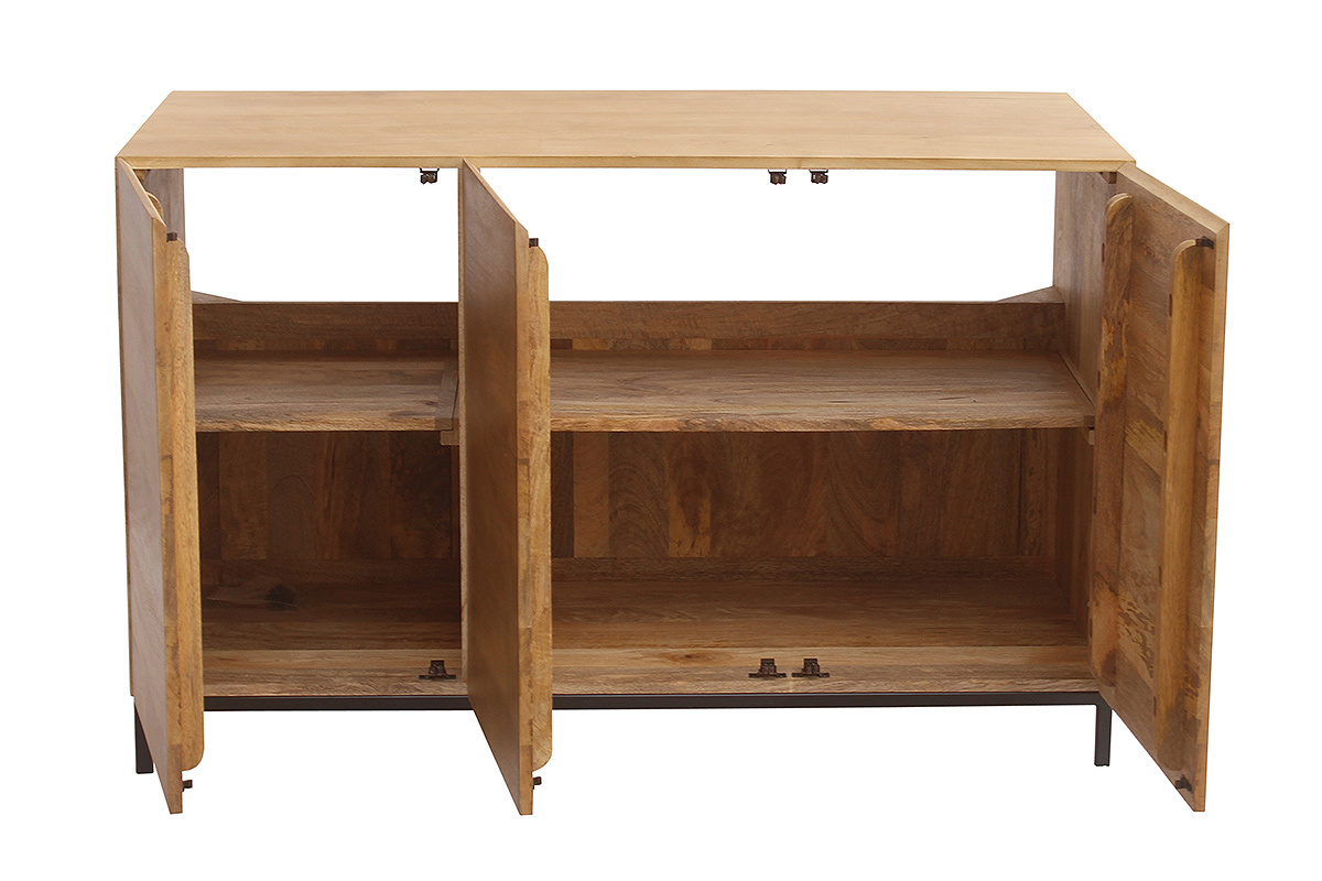 Meuble de salle de bain en bois manguier massif L120 cm YPSTER