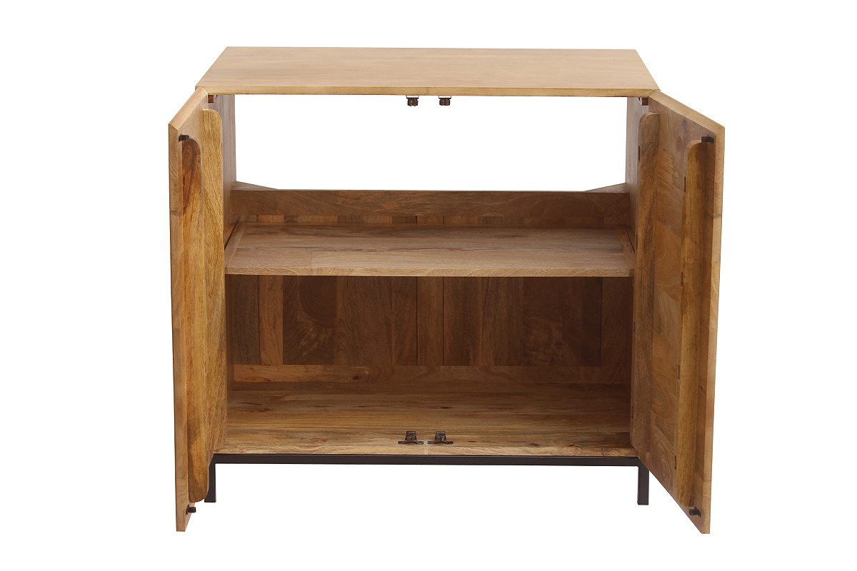 Meuble de salle de bain en bois manguier massif L80 cm YPSTER