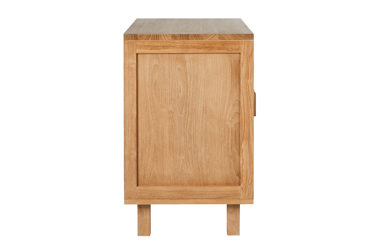 Meuble de salle de bain en bois teck massif et corde tress�e L80 cm MOSSA