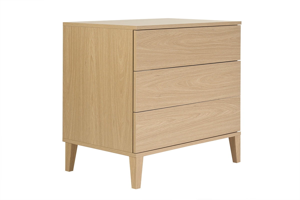 Meuble de salle de bain finition bois ch�ne L80 cm FREDDY