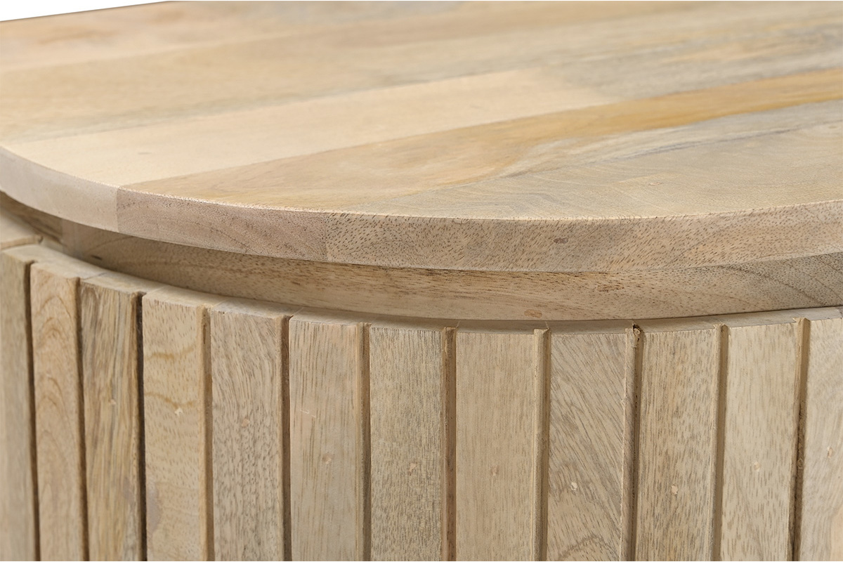 Meuble de salle de bain suspendu en bois manguier massif L110 cm BALDO